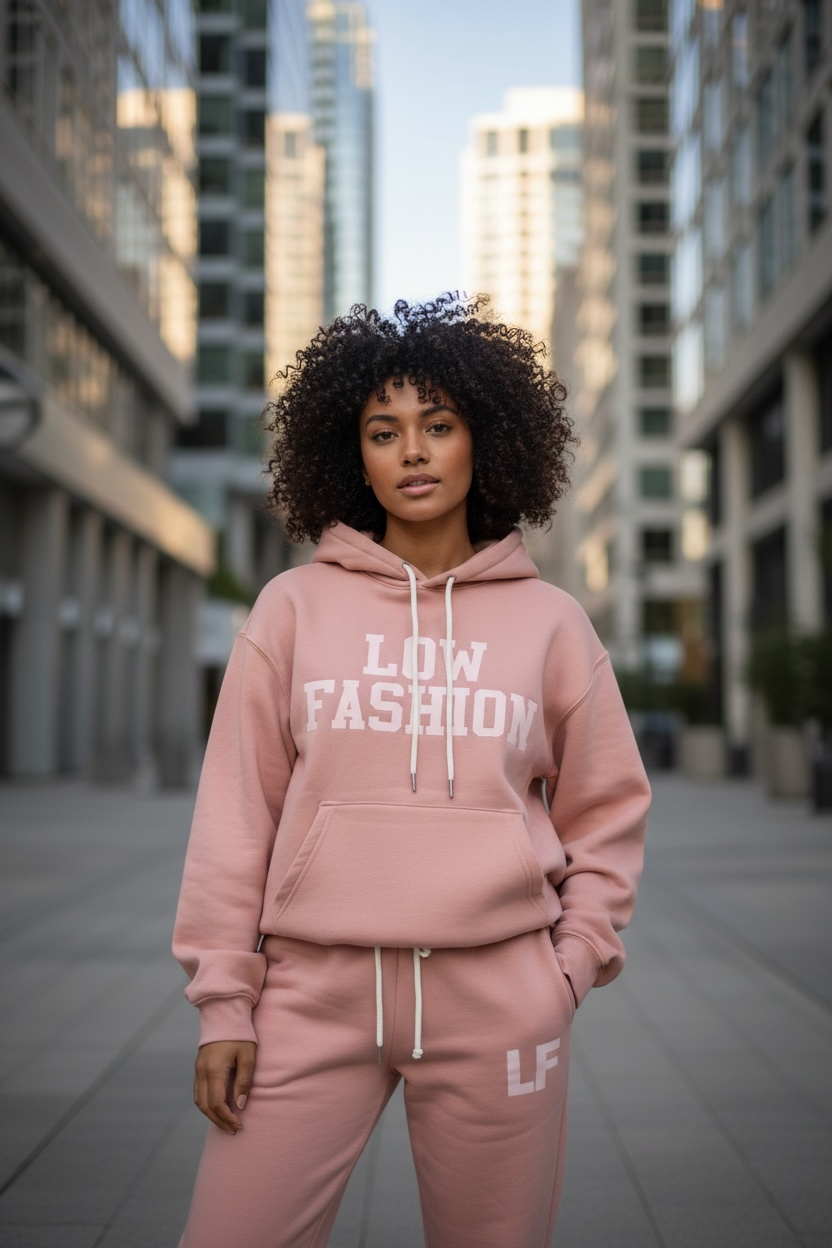 Low Fashion California — Oversized Dusty Rose Hoodie