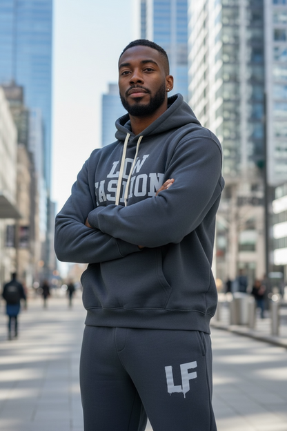 Low Fashion Charcoal Blue Heavyweight Sweatsuit