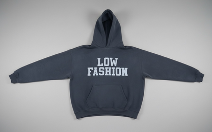 Charcoal blue “Low Fashion” hoodie