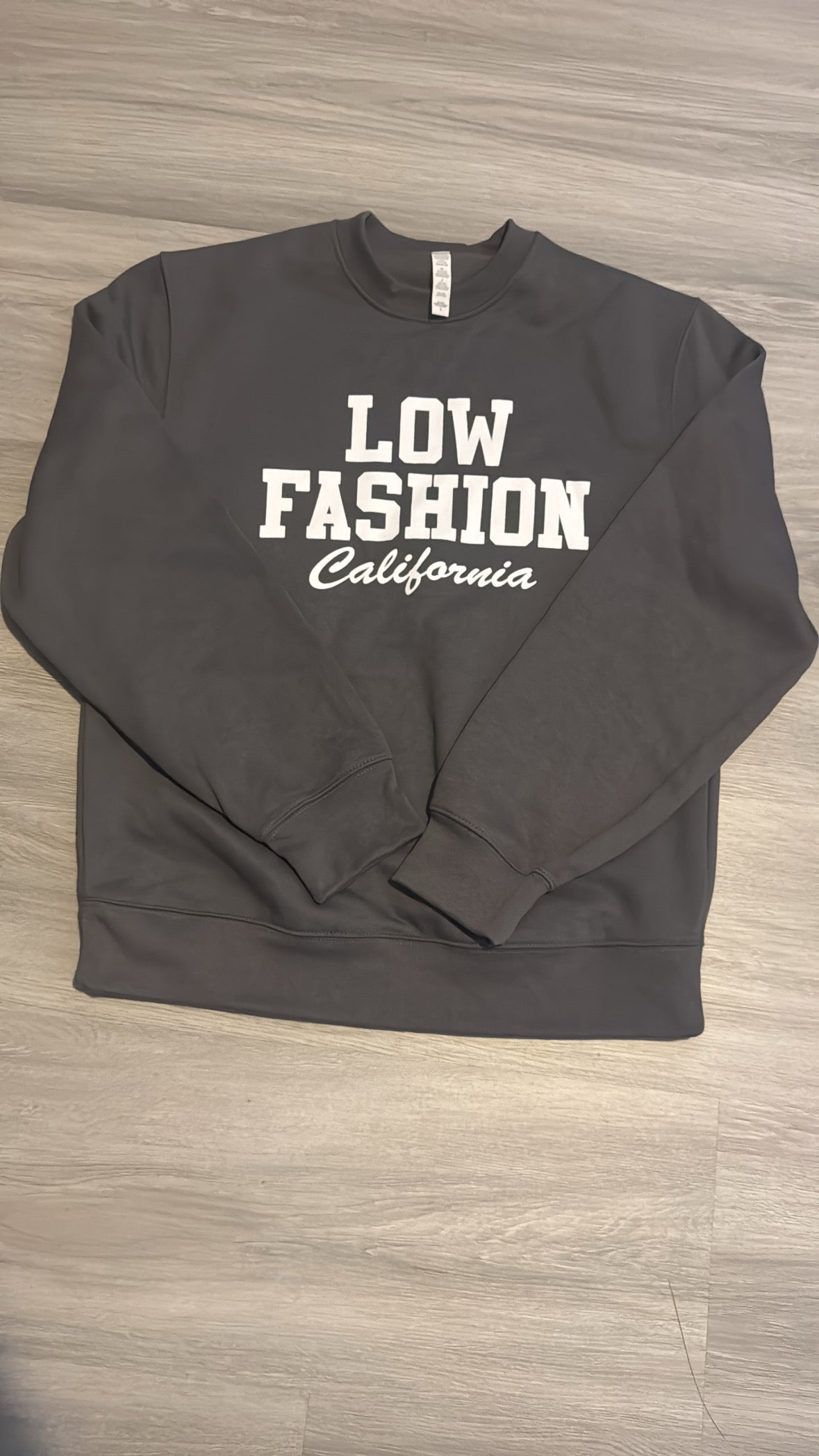 Gray Low Fashion California crewneck sweater