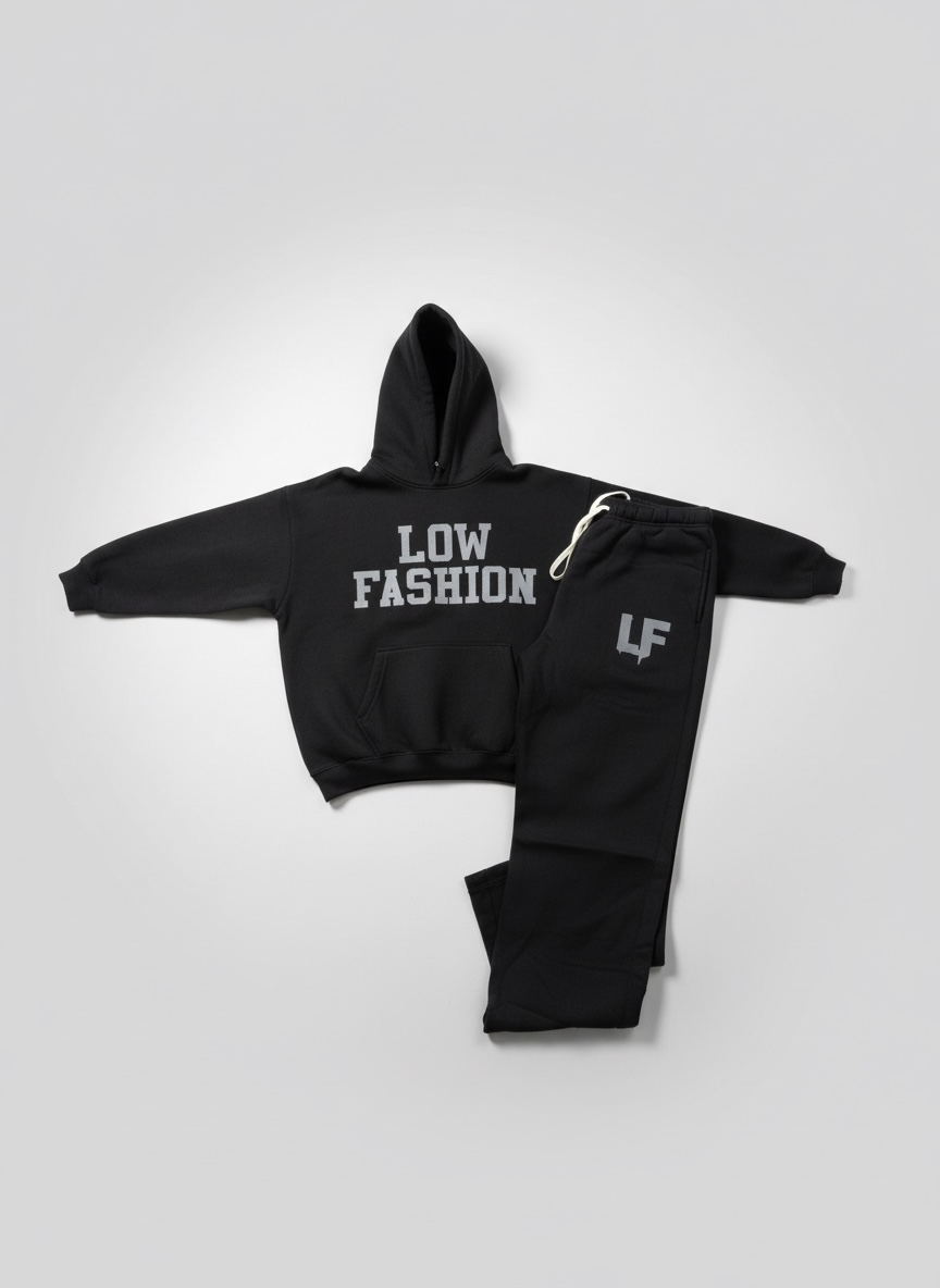 LOW FASHION™ Midnight Black Sweatsuit
