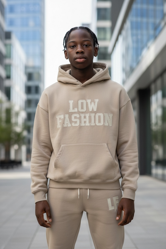 LOW FASHION™ Classic Premium Hoodie — Sandstone